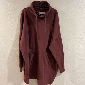 Women's Cowl Neck Sweater in Rich Brown